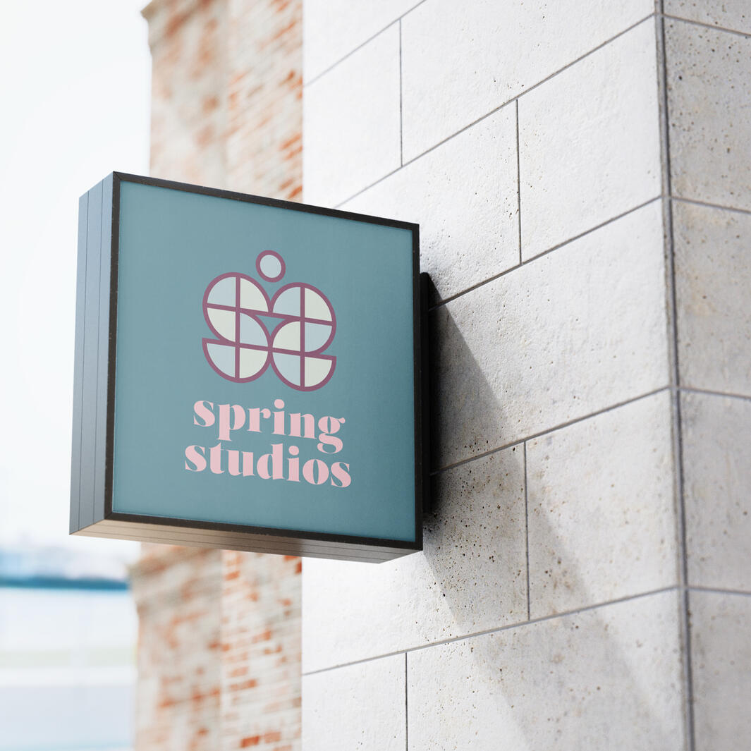 Spring Studios logo mockup Spring Studios logo mockup